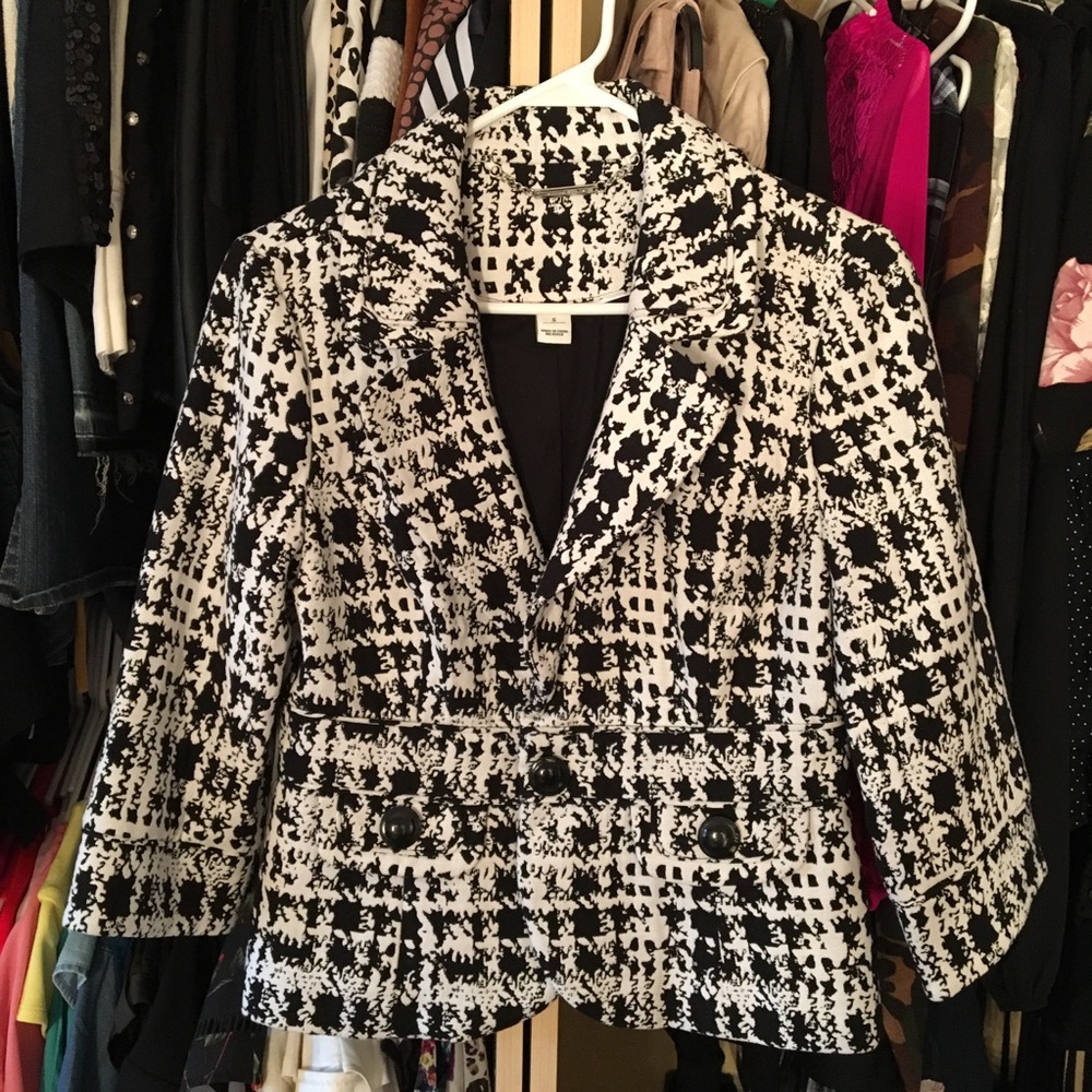 New White House Black Market jacket size small Houndstooth blazer